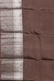 Offwhite and chocolate pure touch silk saree  Please change