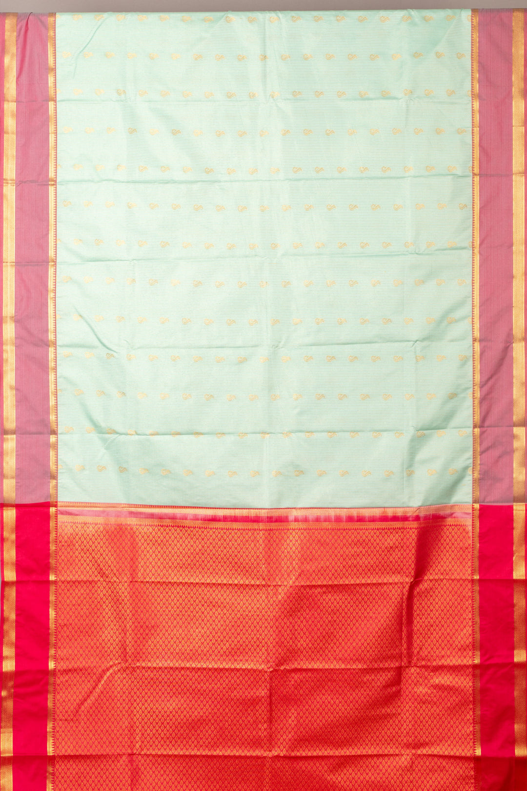 Pastel baby blue semi soft silk saree