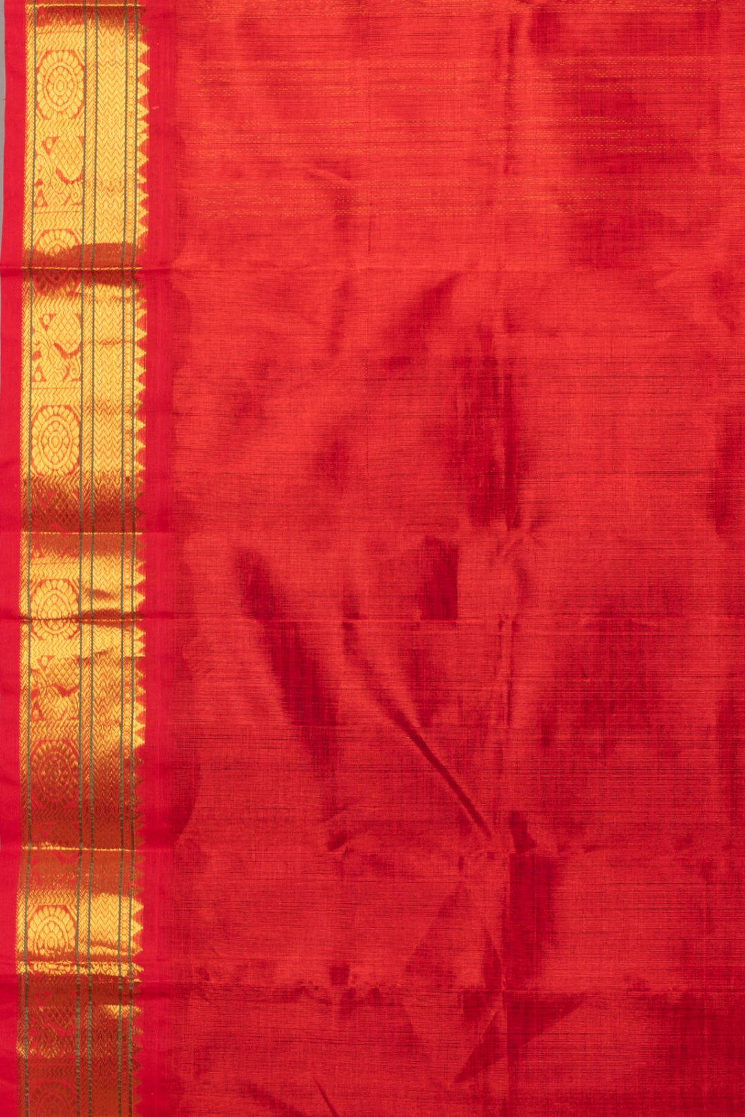 MS Blue and Red pure kanchi sico saree