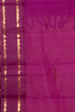 Flamingo pink and purple silk cotton saree