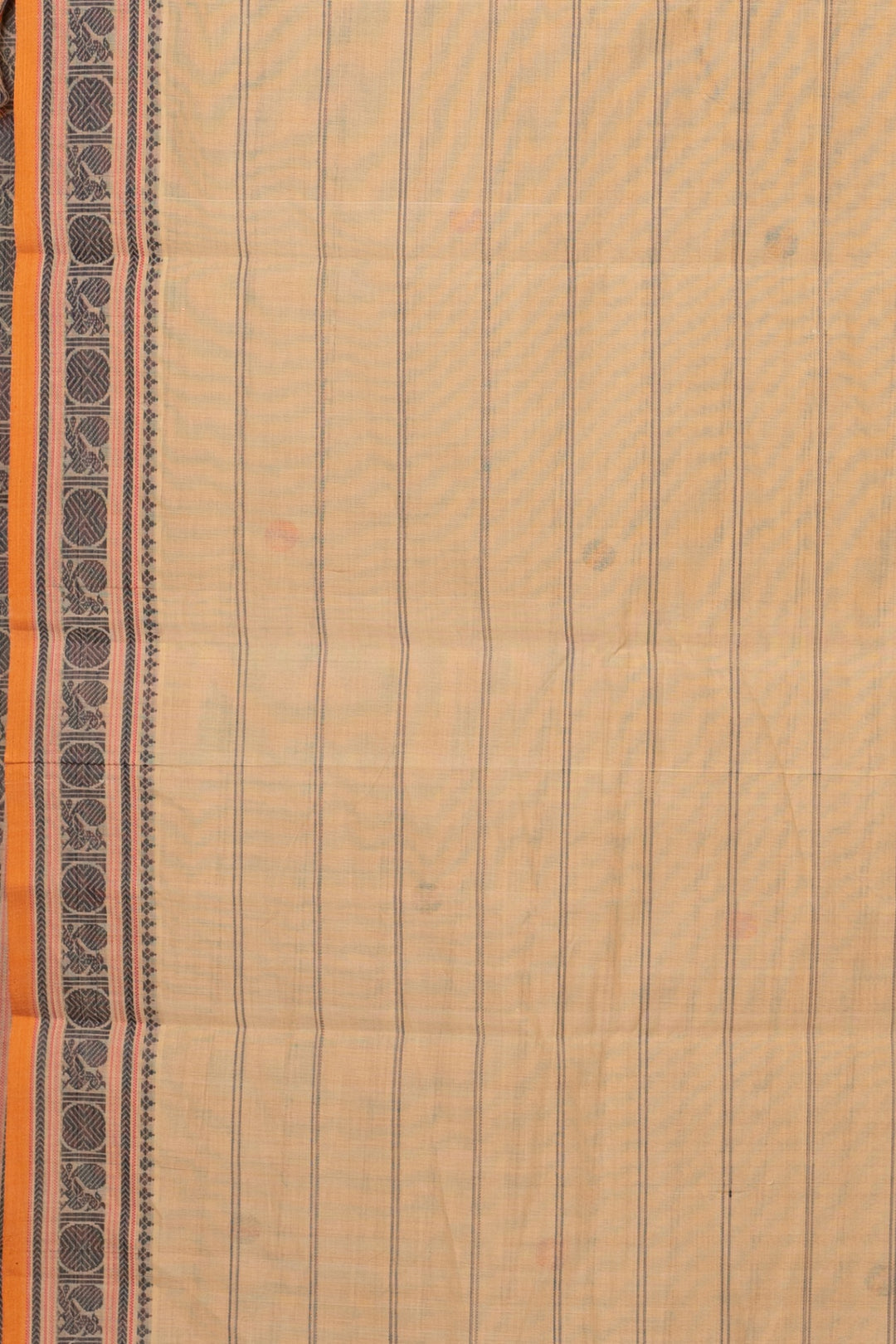 Beige traditional pure Kanchi cotton saree