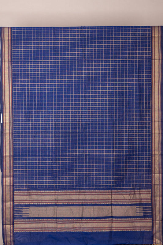 Blue ayiram putta Kanchi cotton saree
