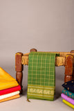 Green Thread Weave Kanchi Cotton Saree