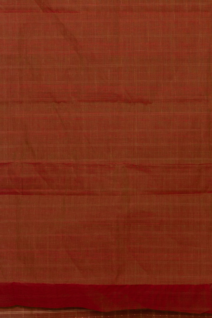 Deep Roasted Brown Kanchi Cotton Saree
