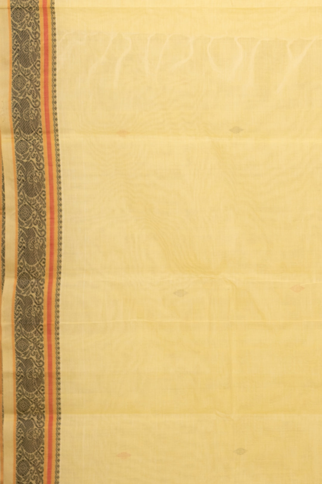 cream pure Kanchi cotton saree