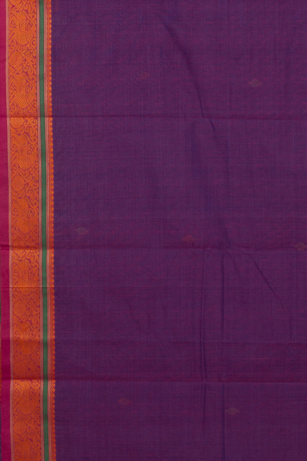Purple pure Kanchi cotton saree