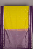 Green and Purple semi silk saree