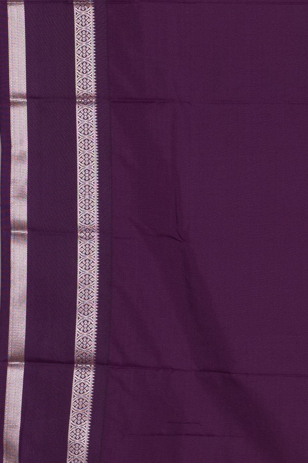 Green and Purple semi silk saree