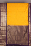 Yellow and Purple semi silk saree