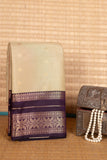 Tissue and Jamun Purple semi silk saree