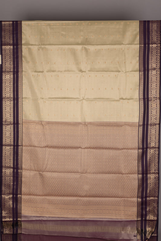Tissue and Jamun Purple semi silk saree