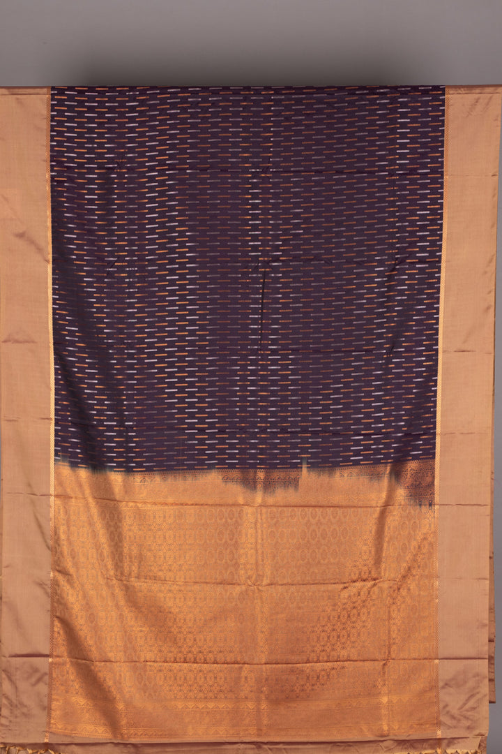 Dual Tone Purple and Golden Purple soft silk saree