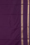 Pinkish Red and Purple semi silk saree
