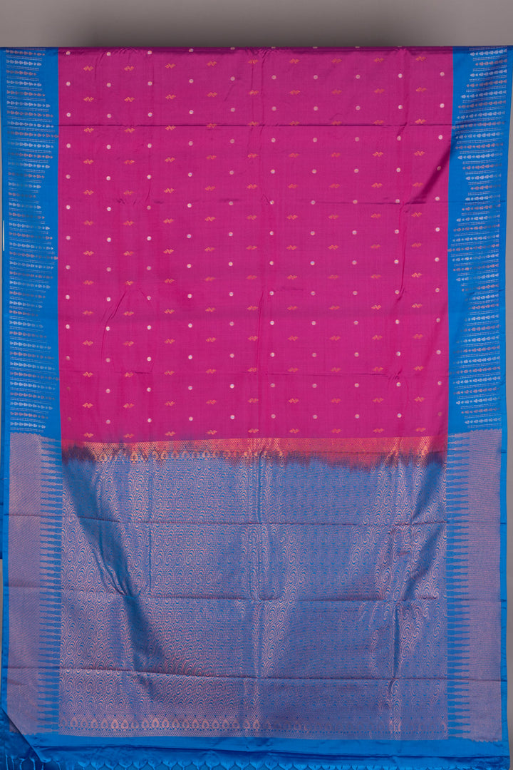 Violet  Semi Silk Saree