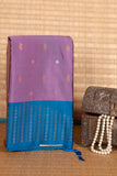 Heather Violet and Blue Semi Silk Saree