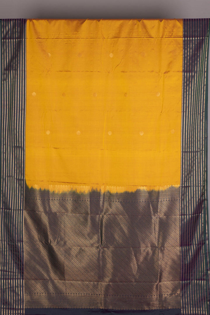 Mustard semi soft silk saree