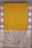 Mustard and Grey Semi Silk Saree