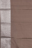 Mustard and Grey Semi Silk Saree