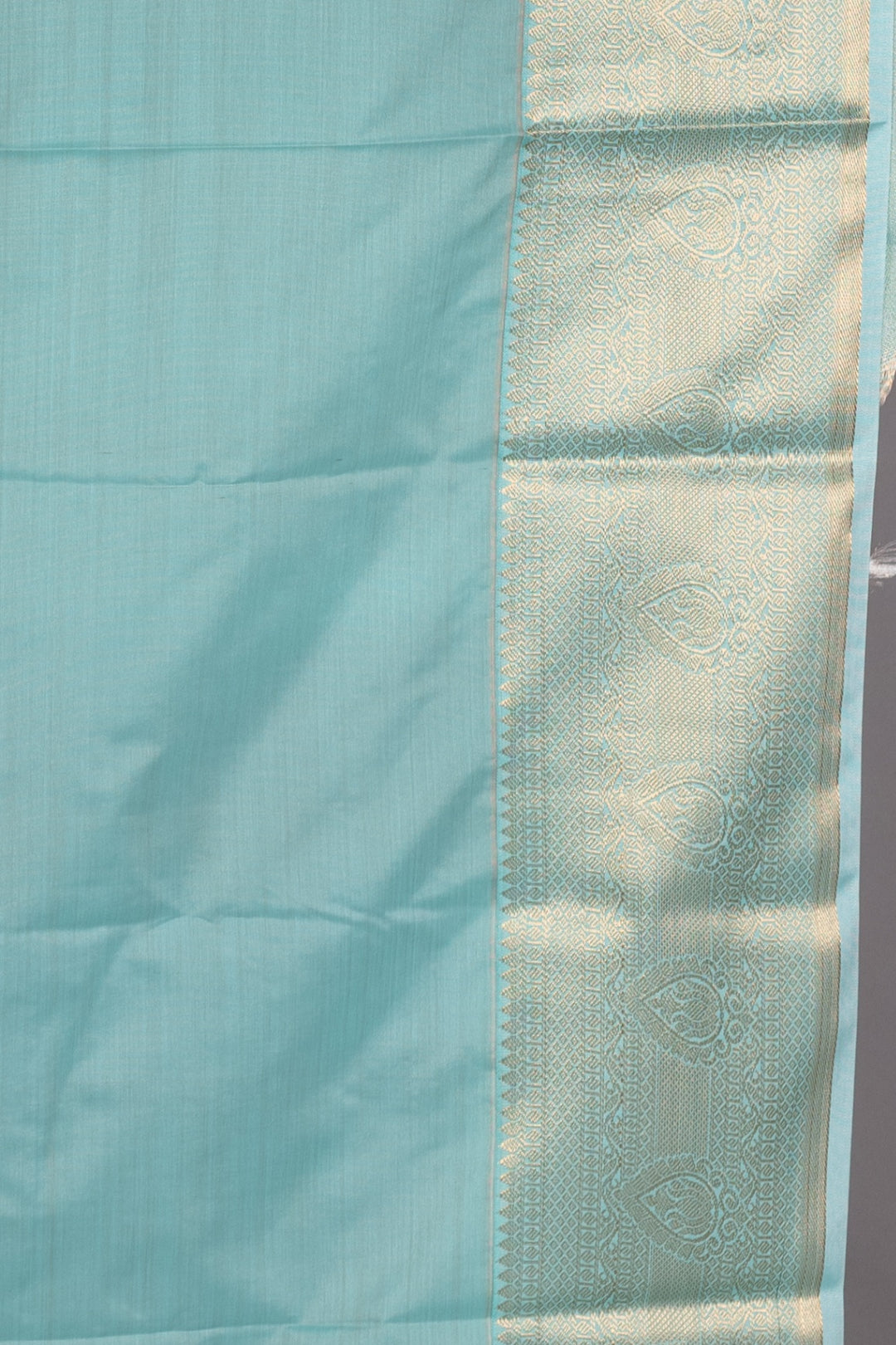 Black and Baby Blue Semi Silk Saree