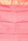 Dover white and Pastel Pink Kanjivaram Pattu Saree