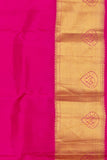 Ice Grey and Rani Pink Kanjivaram Pattu Saree