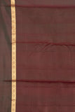 Rich burnt orange and Dual Tone Green Pure Kanjivaram Silk Saree