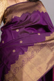 Violet Pure Kanjivaram Silk Saree