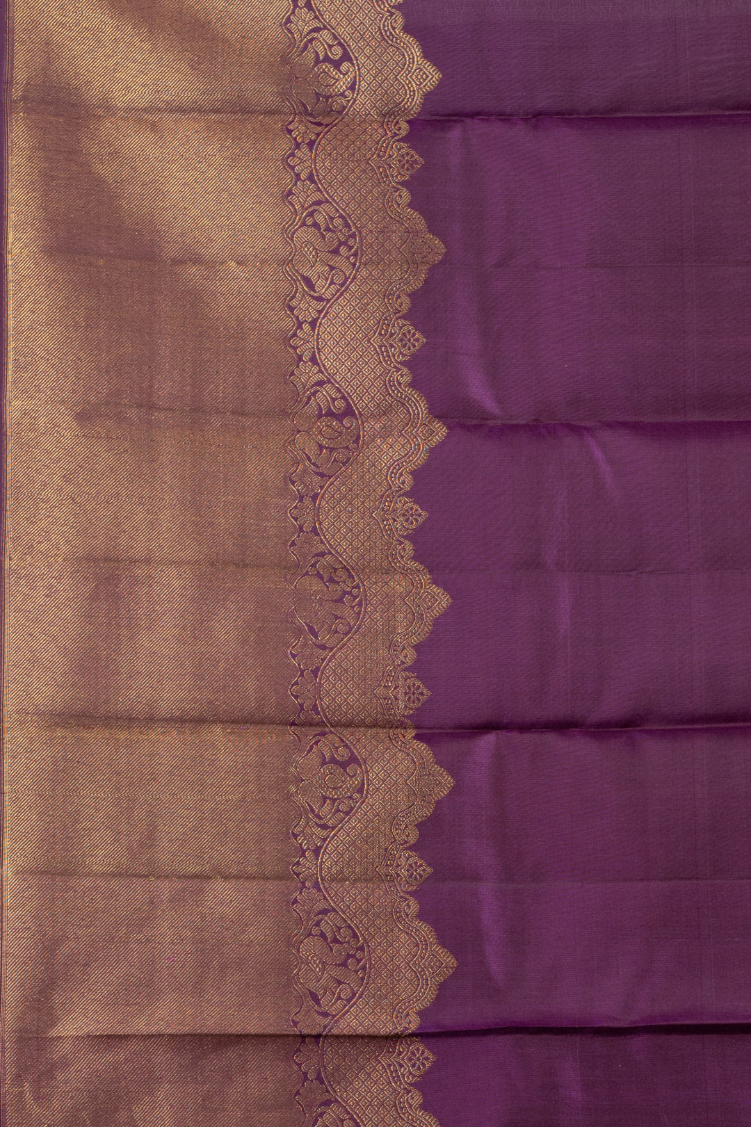 Violet Pure Kanjivaram Silk Saree