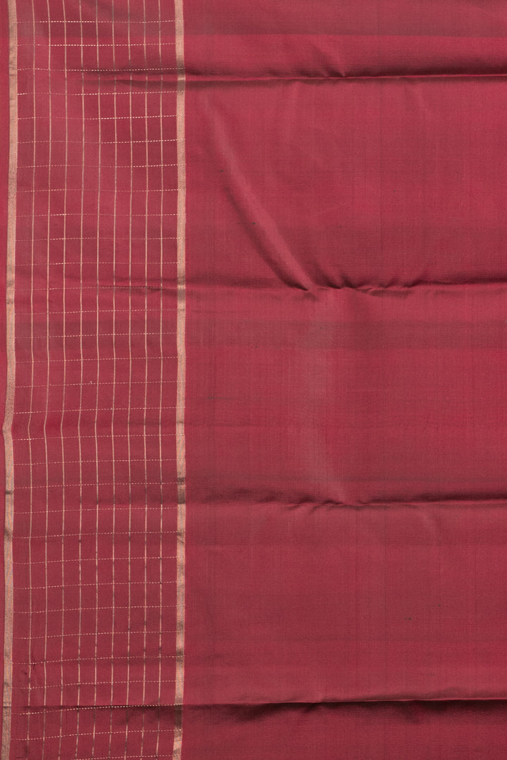 Bottel Green and Maroon Pure kanjivaram Silk Saree