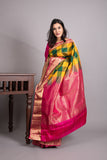 MultiColour Checks Pure Kanjivaram Silk Saree