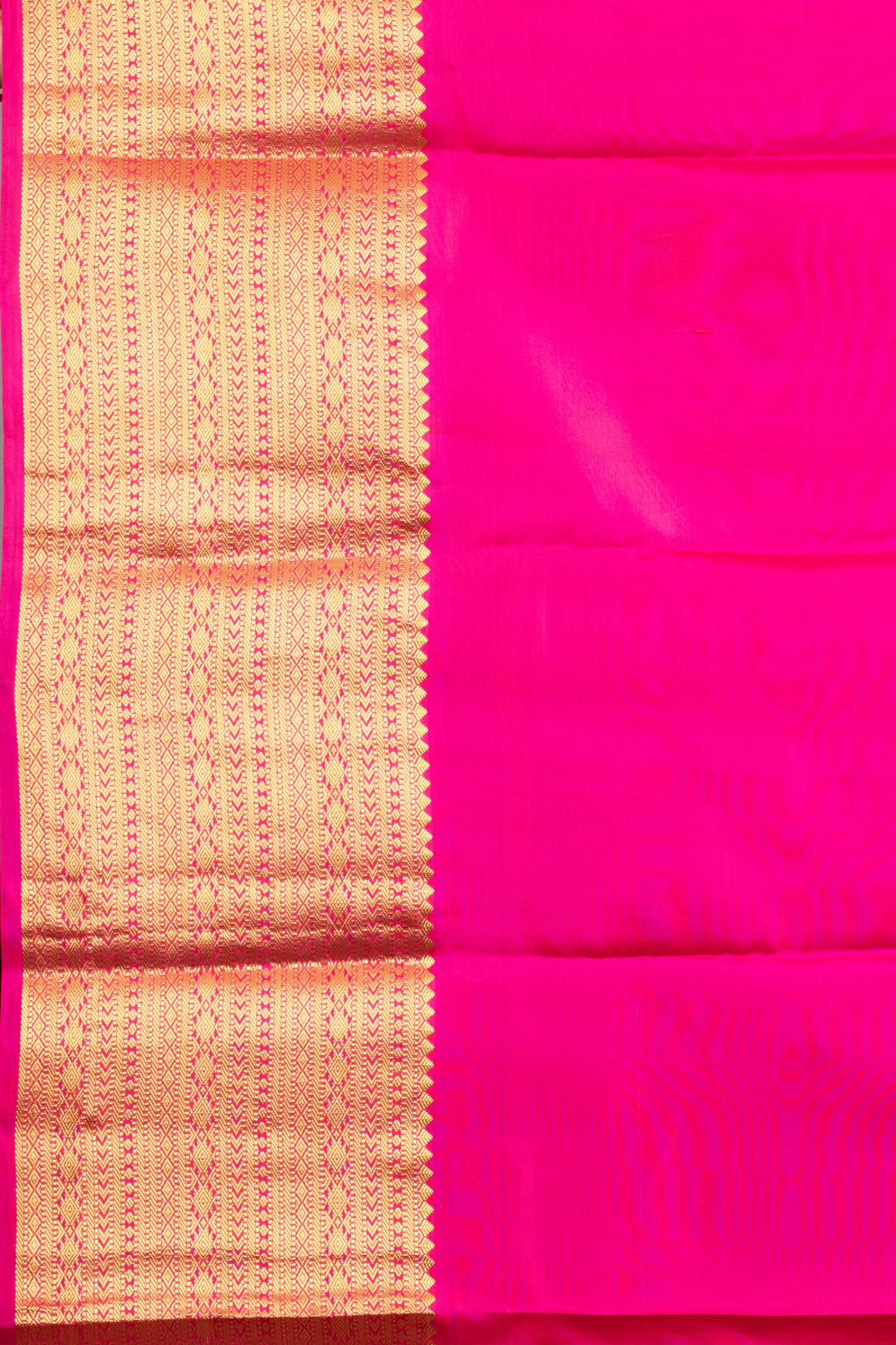 Cyber Yellow and Rani Pink Pure Kanjivaram Silk Saree