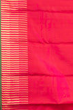 Bright Yellow and Raspberry Pink Pure Kanjivaram Silk Saree
