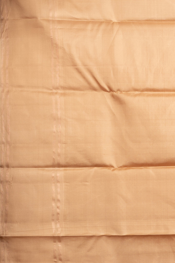 Plum Purple and Latte Pure Kanjivaram Silk Saree