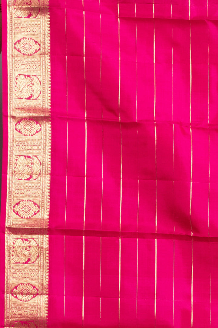 Multi Colour Checks Pure Kanjivaram Silk Saree