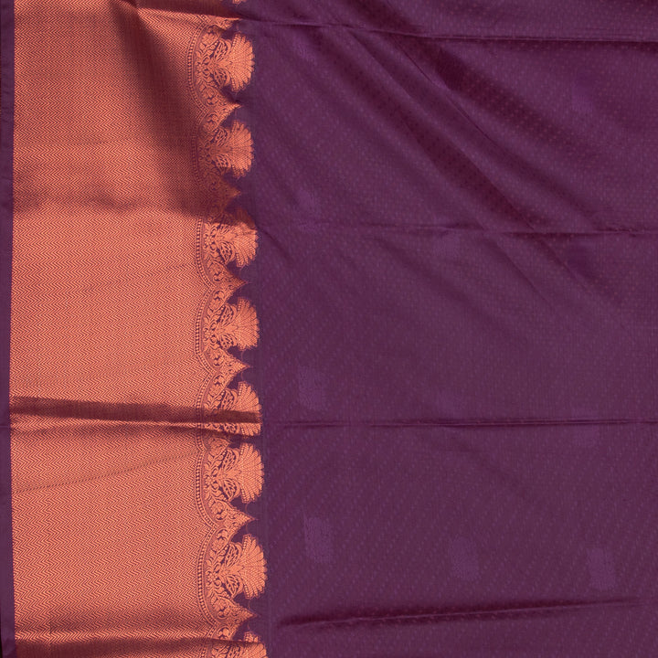 Aqua blue and purple semi silk saree