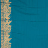 Dark Violet and Teal semi silk saree