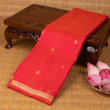 Dual Tone Orange pure silk saree