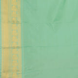 Mango Yellow and Mint green Semi silk saree