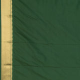 Dual Tone Turquoise and Bottle Green semi silk saree