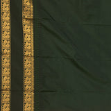 Salmon pink and Bottel green semi silk saree