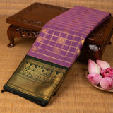 Purple heart and Bottel green Semi silk saree