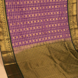 Purple heart and Bottel green Semi silk saree