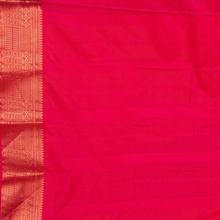 Persian green and Rani pink semi silk saree