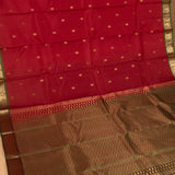 Blood red and Dual tone green pure silk saree