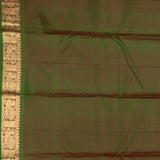 Blood red and Dual tone green pure silk saree