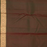 Medium maroon and Dual tone green pure silk saree