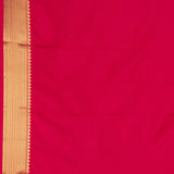 Ice Grey and Rani pink semi silk saree