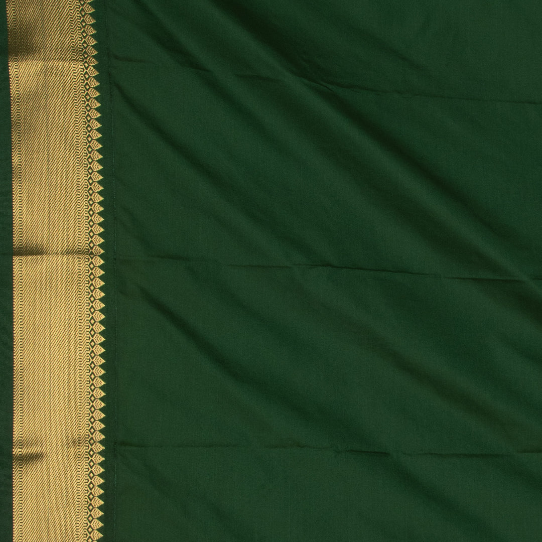 Spring green and Bottlegreen semi silk saree