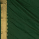 Spring green and Bottlegreen semi silk saree