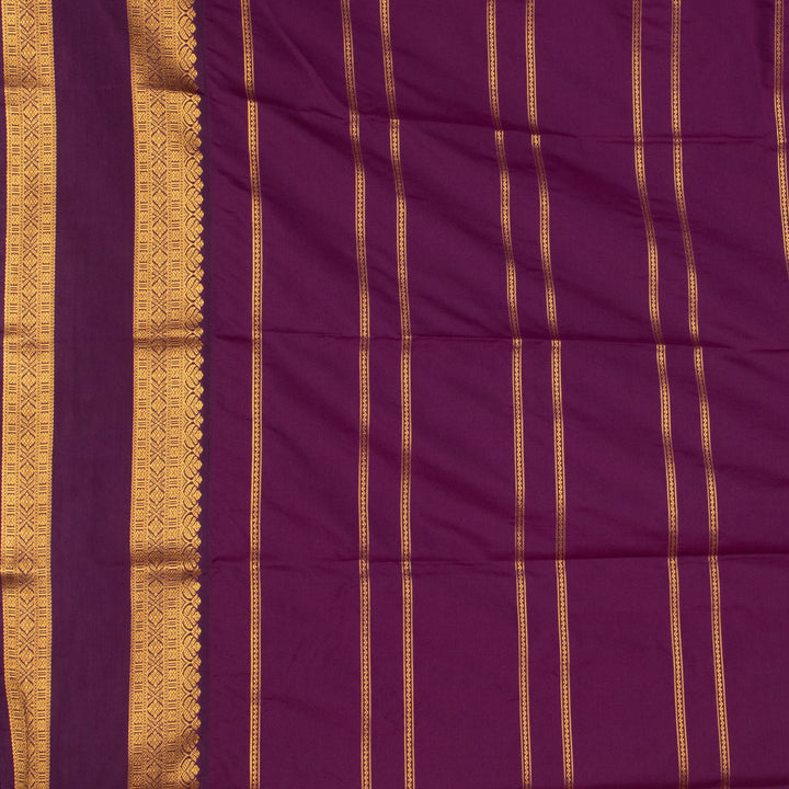 Bubblegum pink and purple semi silk saree